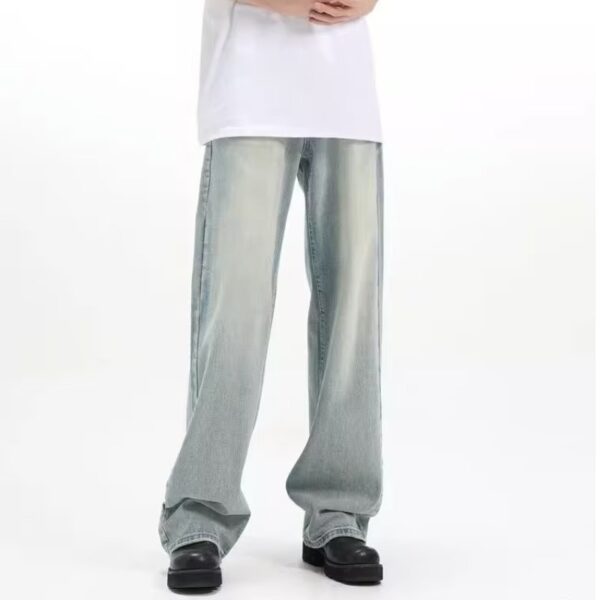 Retro Trousers Loose Casual Blue - Image 4