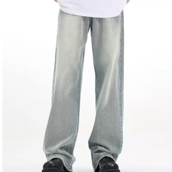 Retro Trousers Loose Casual Blue - Image 6