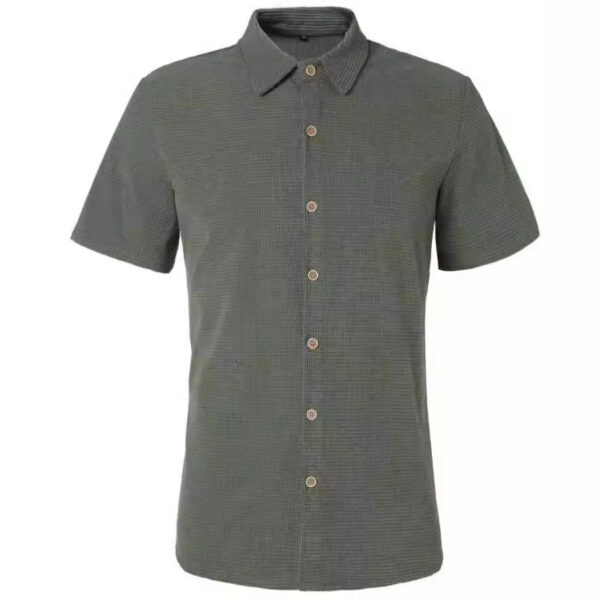 Men's Casual Loose Plaid Short Sleeve Shirt - Image 3
