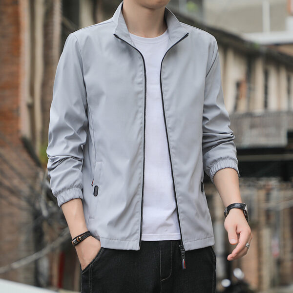 Stand Collar Jacket Men's Coat - Image 4
