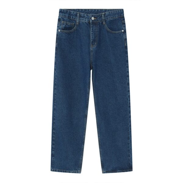Black And White Basic Simple Jeans Men's Slim Trousers - Image 8