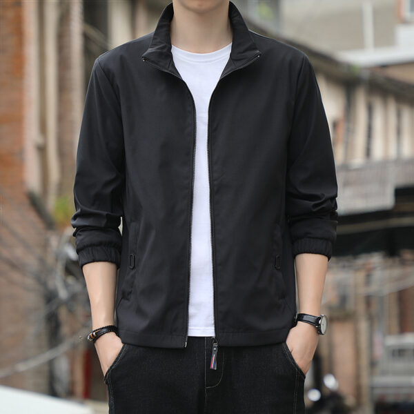 Stand Collar Jacket Men's Coat - Image 2