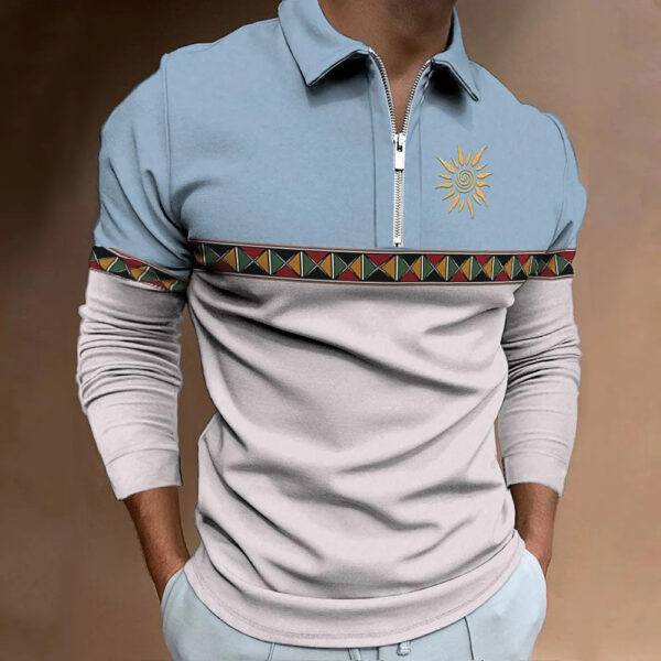 Men's Retro Color Printing Fashion Sports Golf Top Casual T-shirt - Image 6