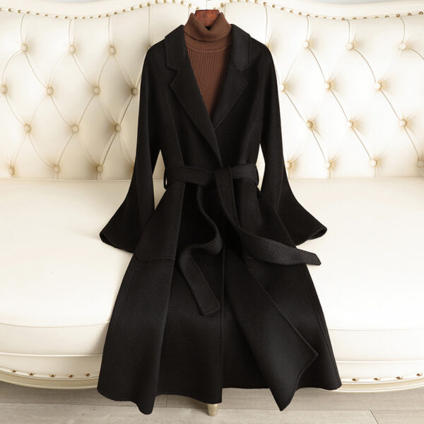 Double-sided Water Ripple Woolen Coat - Image 8
