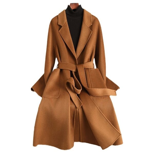 Double-sided Water Ripple Woolen Coat - Image 7