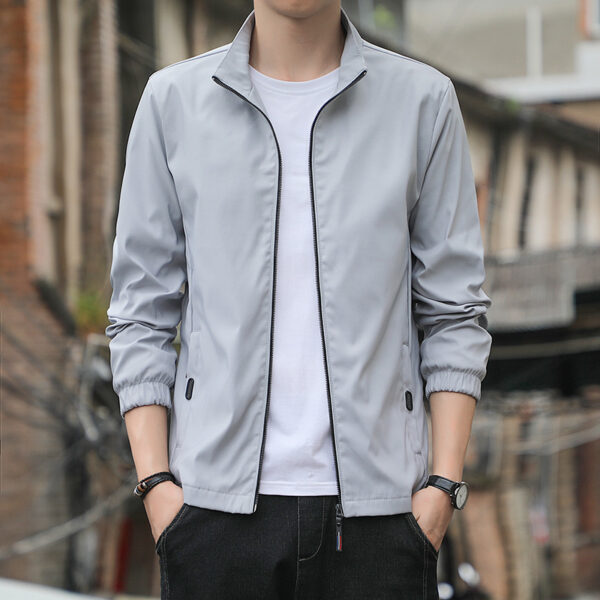 Stand Collar Jacket Men's Coat - Image 3