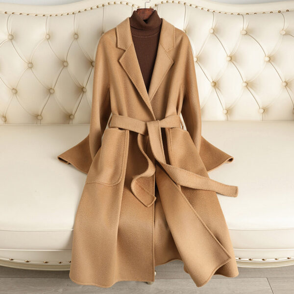Double-sided Water Ripple Woolen Coat - Image 4