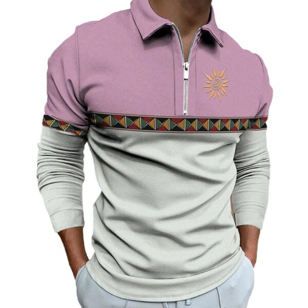 Men's Retro Color Printing Fashion Sports Golf Top Casual T-shirt - Image 3