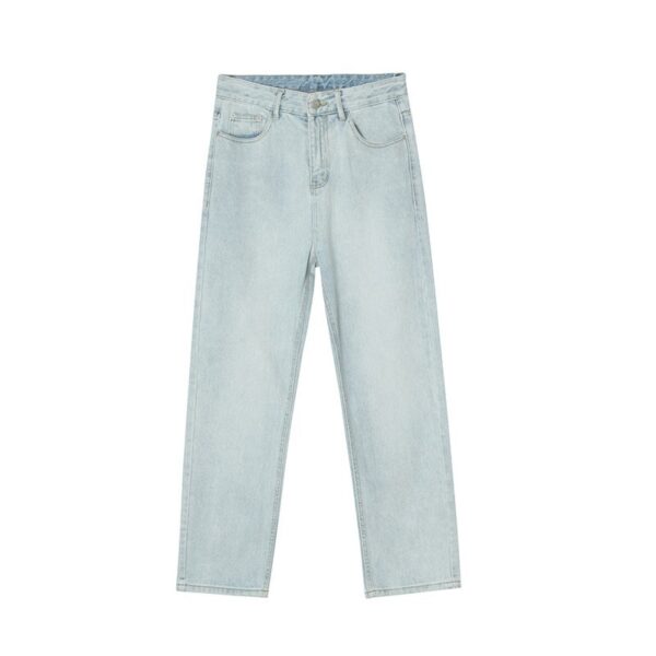 Black And White Basic Simple Jeans Men's Slim Trousers - Image 2