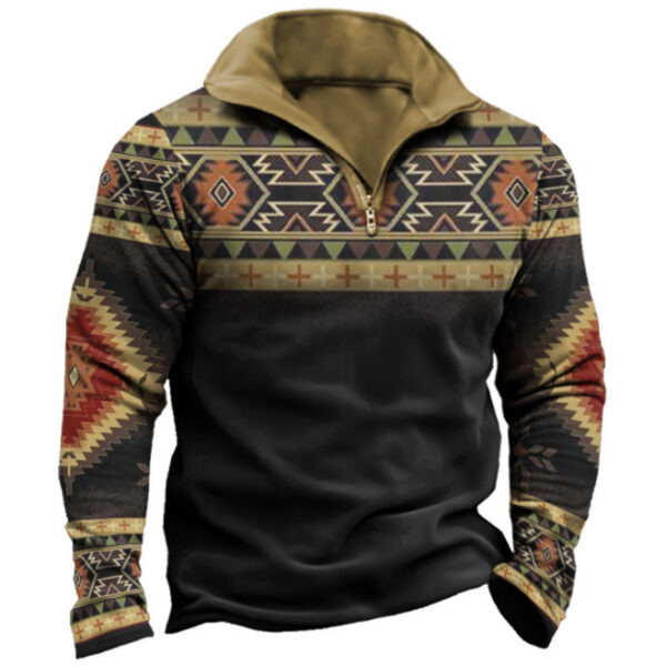 Men's Retro Color Printing Fashion Sports Golf Top Casual T-shirt - Image 4
