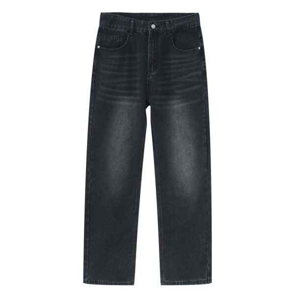 Black And White Basic Simple Jeans Men's Slim Trousers - Image 6