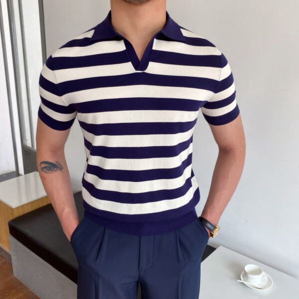 Men's Versatile Striped Casual Shirt - Image 2