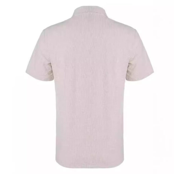 Men's Casual Loose Plaid Short Sleeve Shirt - Image 6