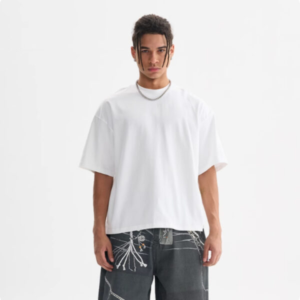 Tall And Versatile Pure Cotton T-shirt American Style - Image 7