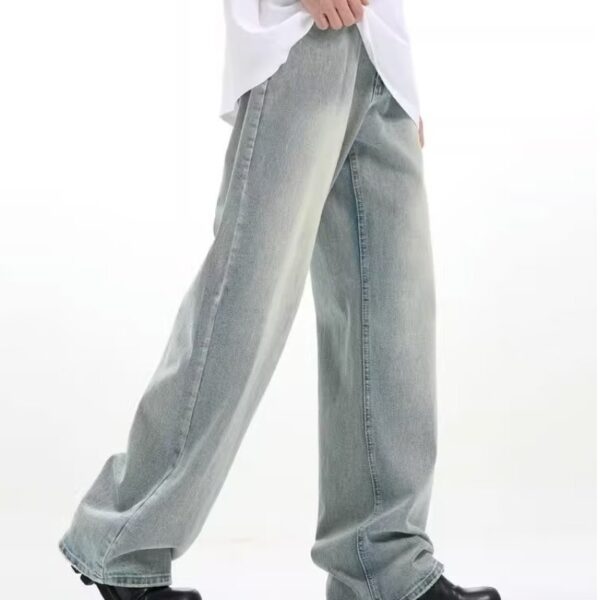 Retro Trousers Loose Casual Blue - Image 3