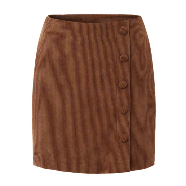 Women's Corduroy Skirt High Waist Slim Hip Skirt - Image 7