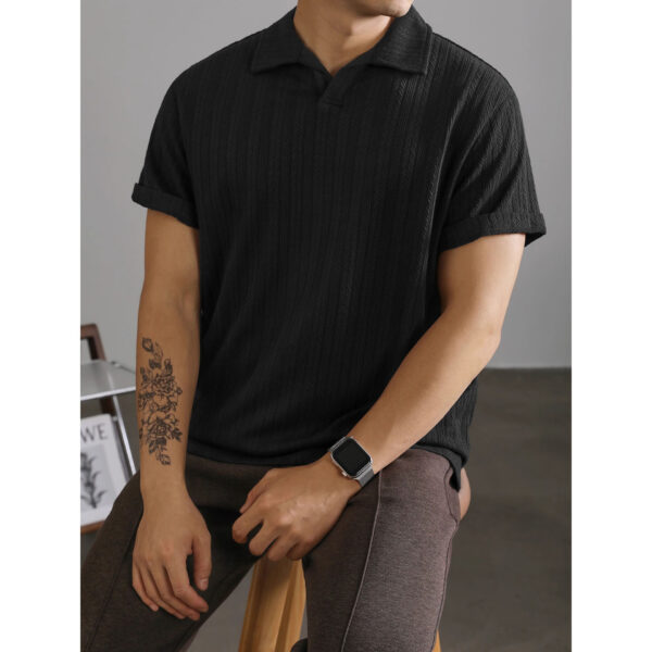 Wheat Woven Texture Summer Breathable Slim Fit Business - Image 4