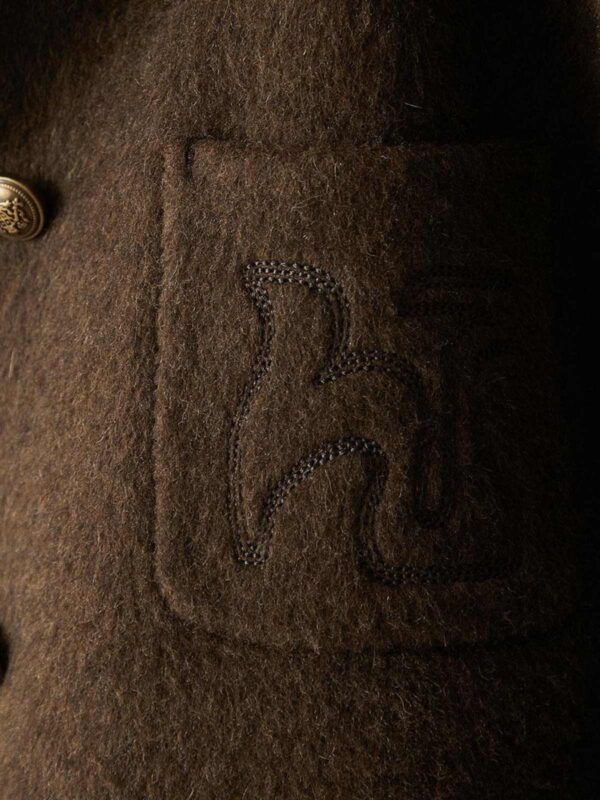 Women's Embroidered Wool Reversible Woolen Coat Slim-fit Coat - Image 4