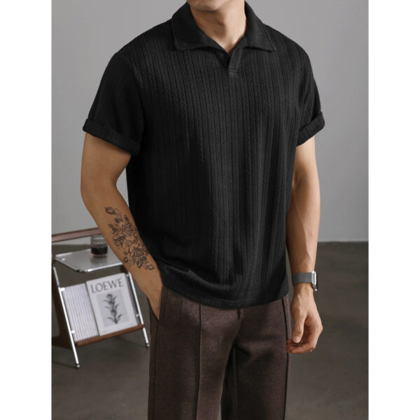 Wheat Woven Texture Summer Breathable Slim Fit Business - Image 3