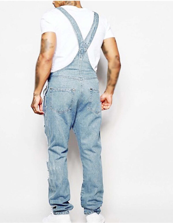 Fashion Men's Sling Denim Romper - Image 6