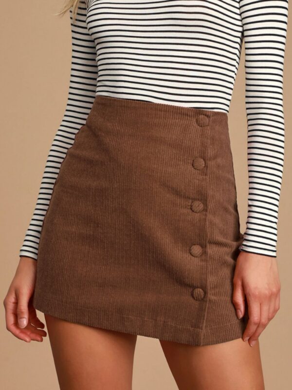 Women's Corduroy Skirt High Waist Slim Hip Skirt - Image 6